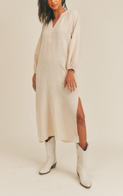 mandarin midi dress TUSCANY MANDARIN COLLAR MIDI DRESS
