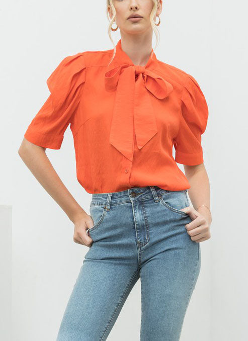 eLLa select shop pleats collar blouse - シャツ/ブラウス(半袖/袖なし)