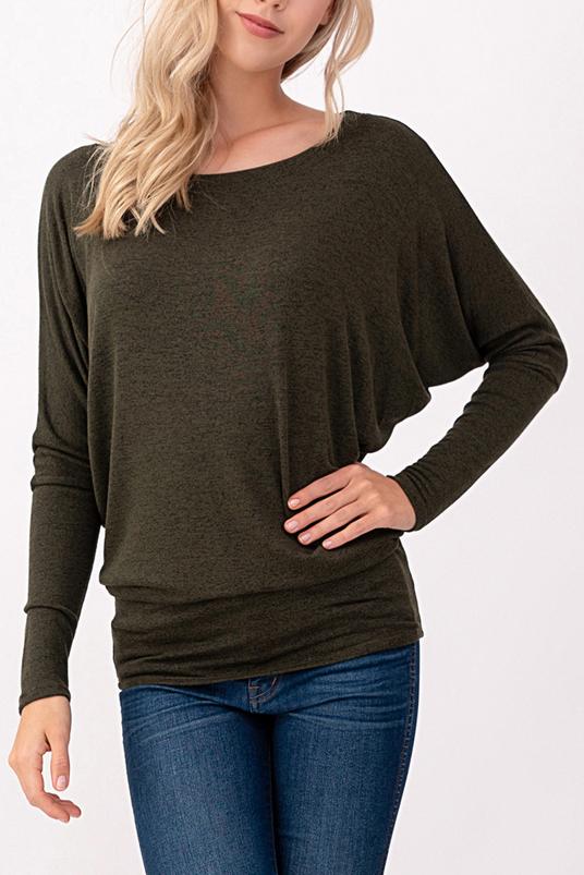 AIMEE ROUND NECK DOLMAN TOP