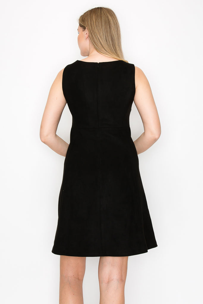 JUDICE VEGAN SUEDE A-LINE DRESS | Was & Now JUDICE VEGAN SUEDE A-LINE DRESS | Was & Now