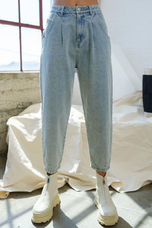 NIKKI HIGH RISE MOM FIT JEAN - DENIM | Was & Now