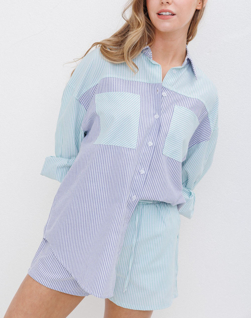 REVERA COLOR BLOCK SHIRT & SHORTS SETS