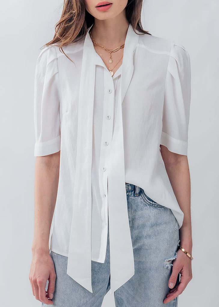 eLLa select shop pleats collar blouse - シャツ/ブラウス(半袖/袖なし)
